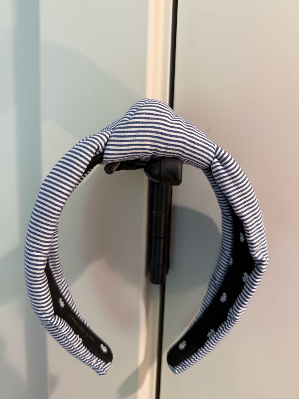 Lele Sadoughi Navy and White Striped Padded Women’s Headband